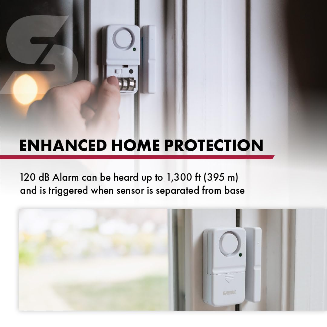 Foto 6 pulgar | Alarma Inalámbrica De Seguridad Para Puertas Y Ventanas Sabre  Sirena 120db - Venta Internacional.
