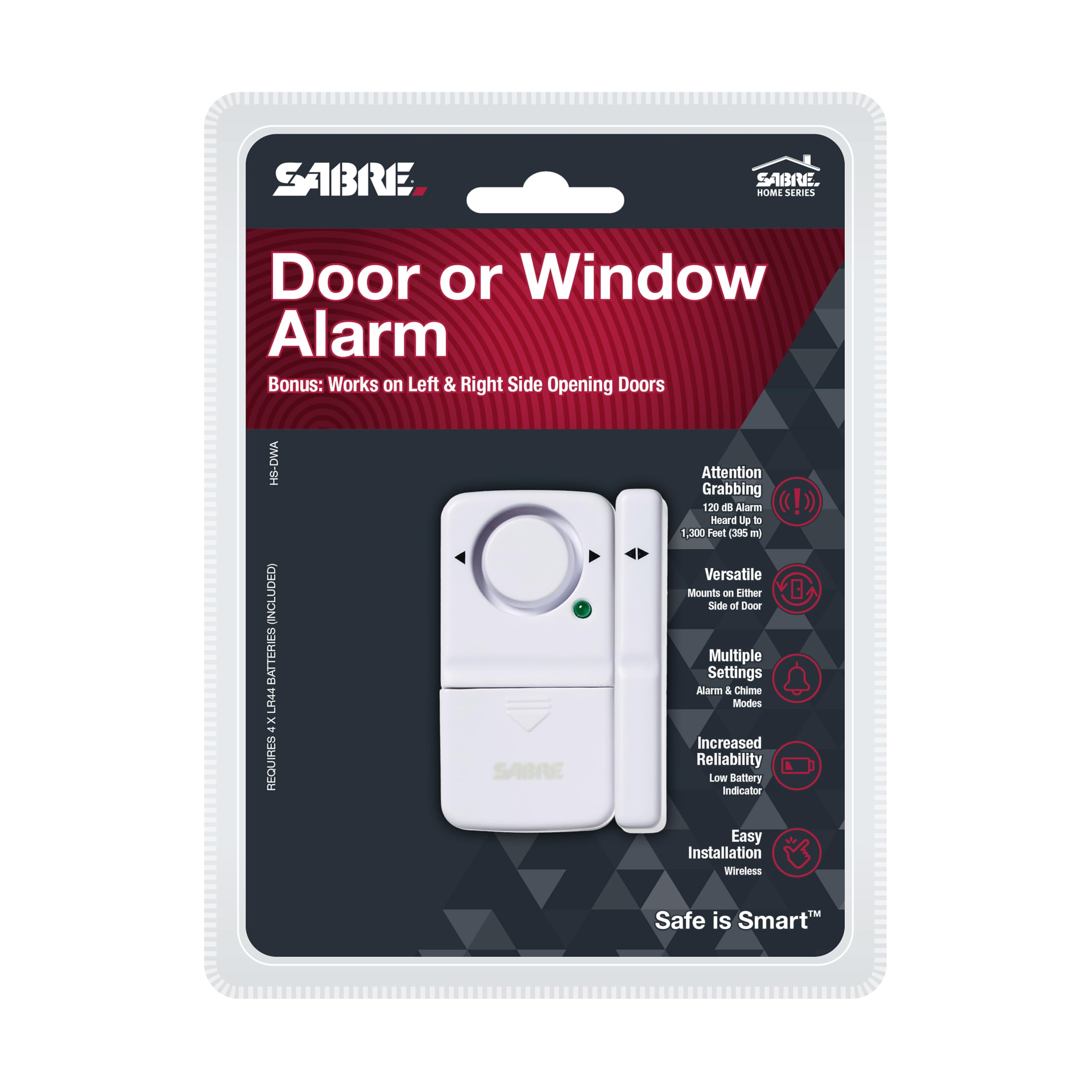 Foto 7 pulgar | Alarma Inalámbrica De Seguridad Para Puertas Y Ventanas Sabre  Sirena 120db - Venta Internacional.