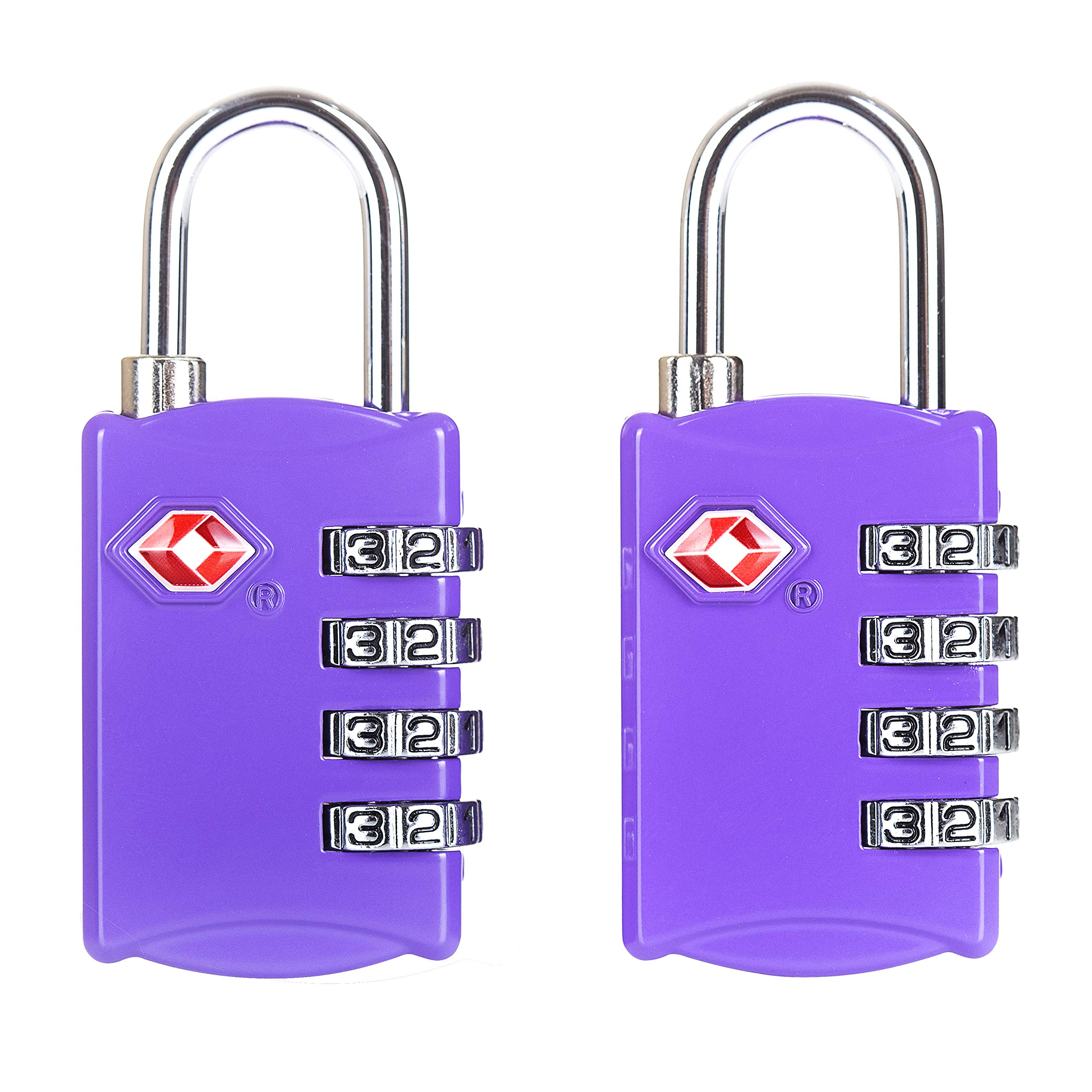 Foto 2 pulgar | Candado para Maleta Timotech color Morado Aprobado por la Tsa 2 Piezas