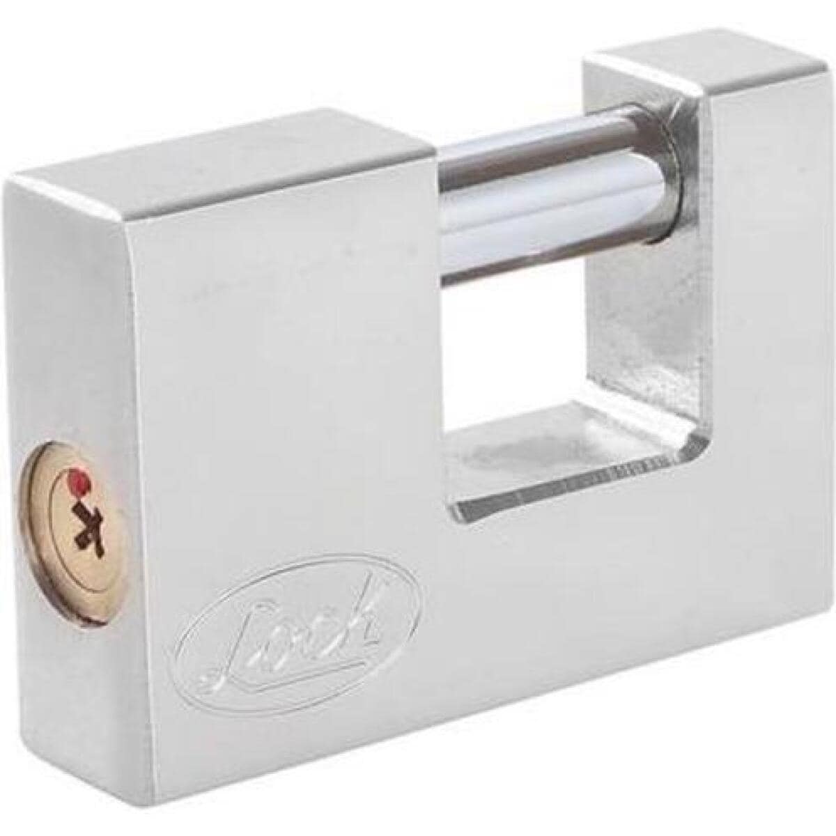 Candado Lock Acero para cortina Llave Tetra Cr 70 mm Cromo Satinado $399