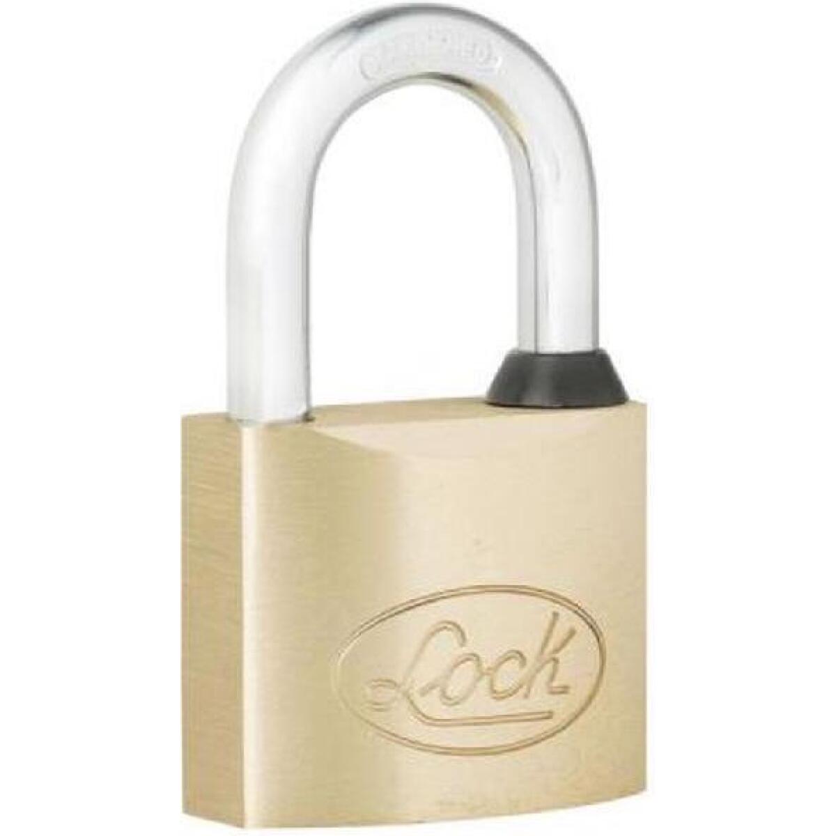 Candado Lock para Cortina Latón Llave Tetra 40 mm Acero