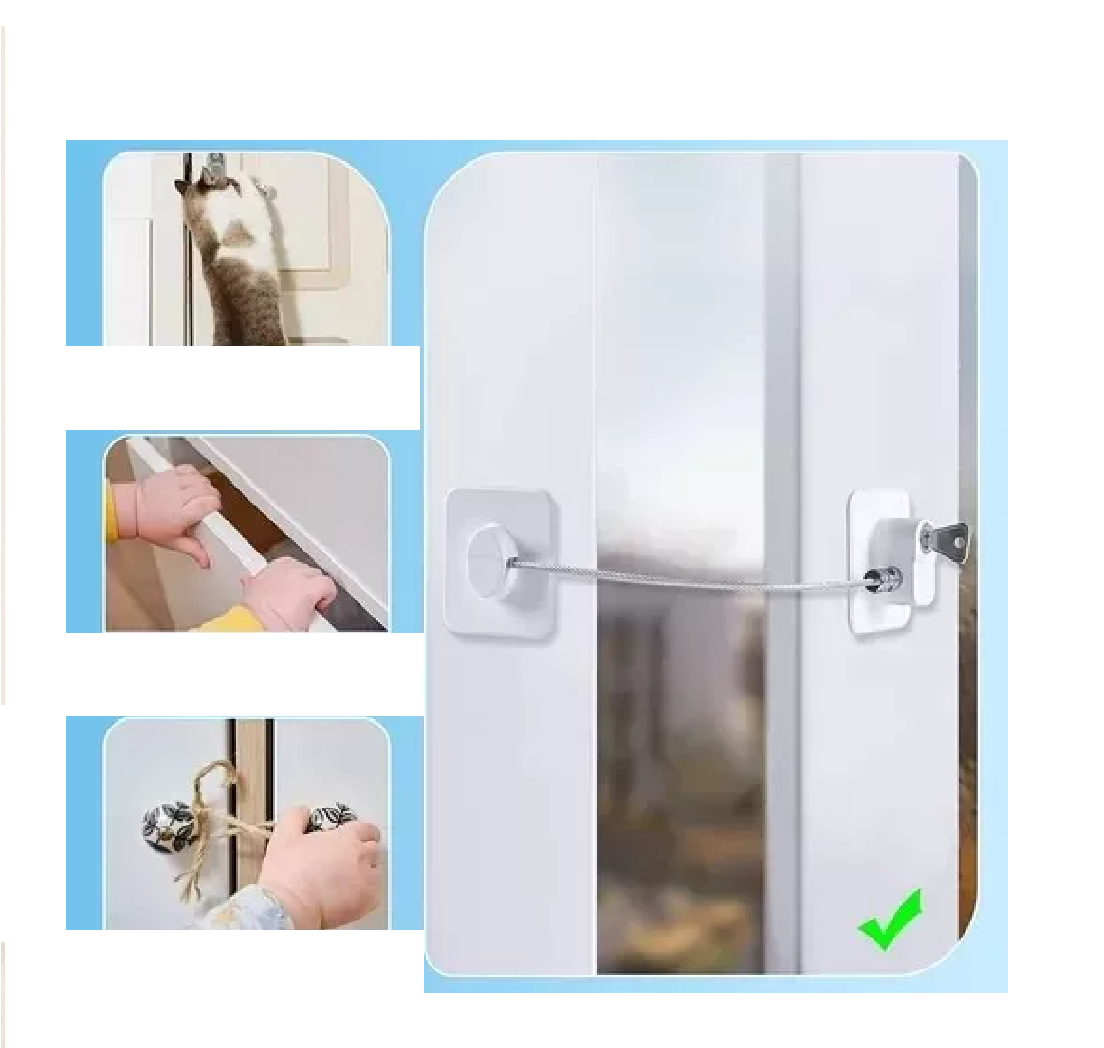 Foto 4 pulgar | Traba de Seguridad con Llave Belug  color Blanco 4 Piezas