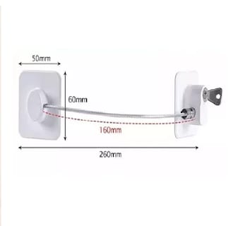 Foto 4 | Traba de Seguridad con Llave Belug color Blanco 4 Piezas