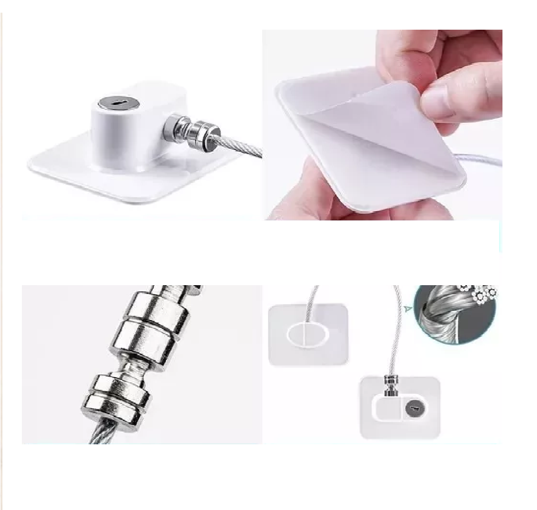 Foto 5 | Traba de Seguridad con Llave Belug  color Blanco 4 Piezas