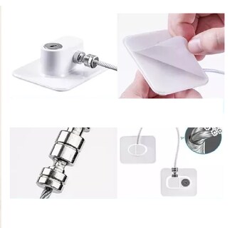 Foto 5 | Traba de Seguridad con Llave Belug color Blanco 4 Piezas