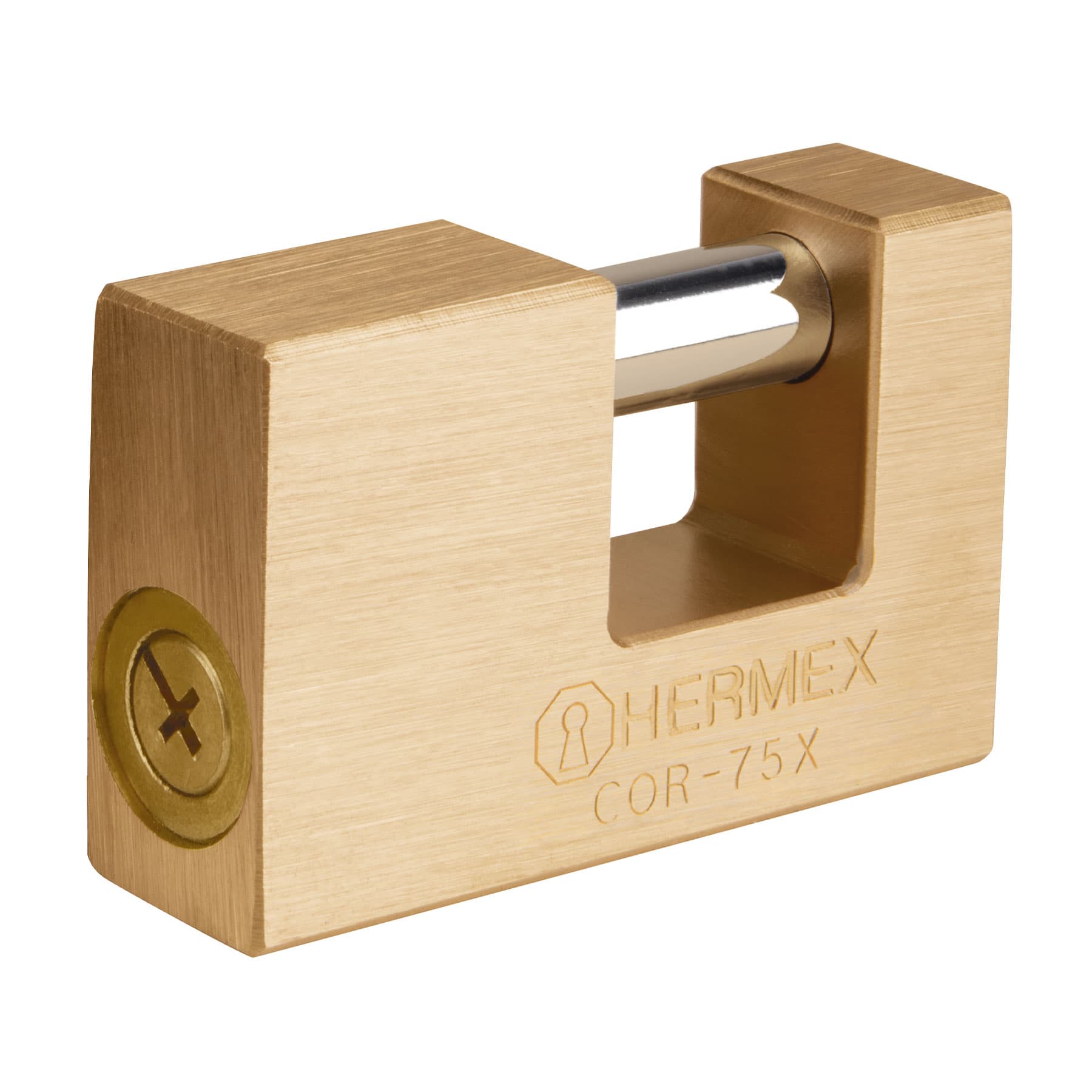 Foto 1 | Candado Antipalanca 75 mm Hermex Cuerpo de Latón Llave Tetra