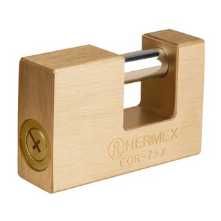 Foto 1 | Candado Antipalanca 75 mm Hermex Cuerpo de Latón Llave Tetra