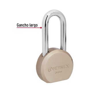 Foto 2 | Candado Redondo Hermex Ca65lq color Dorado