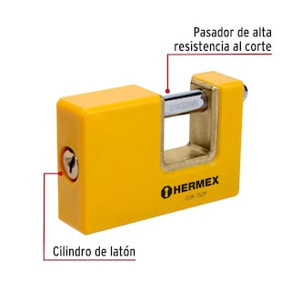 Foto 2 | Candado Antipalanca 75 mm Hermex Basic