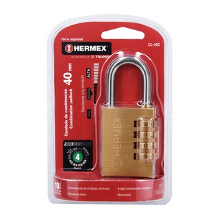 Foto 3 | Candado de Combinación Hermex Cl40c color Dorado