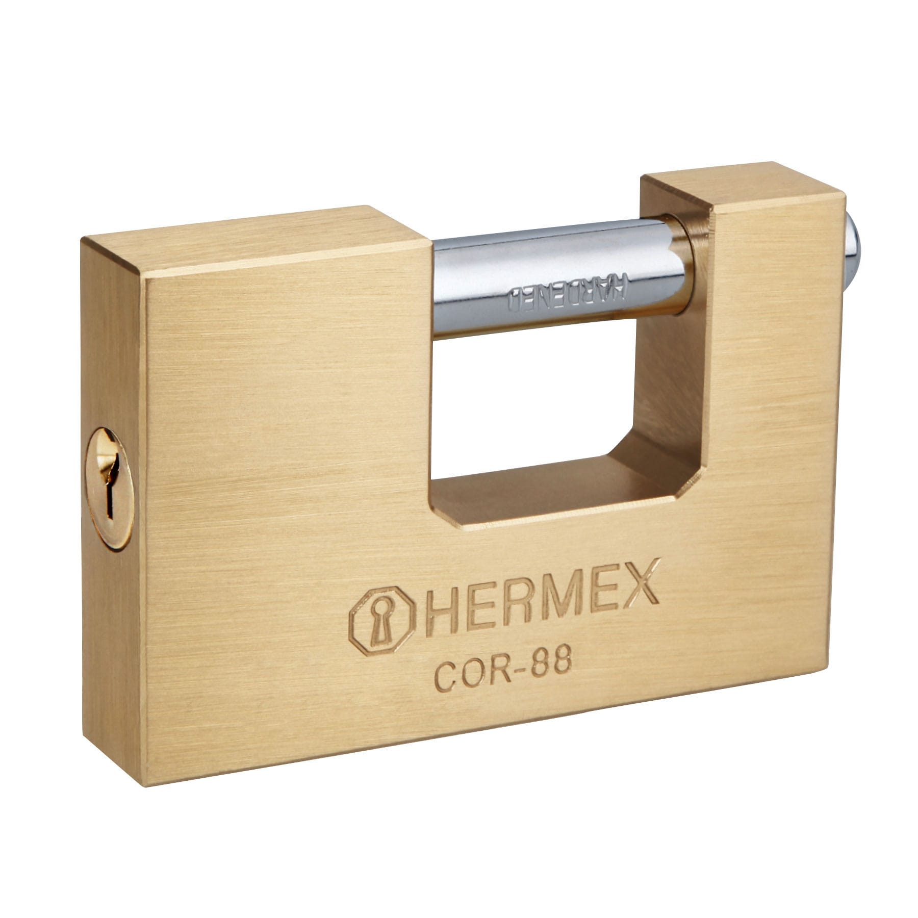 Foto 1 | Candado Antipalanca 88mm Hermex Cuerpo de Latón Llave Tradicional