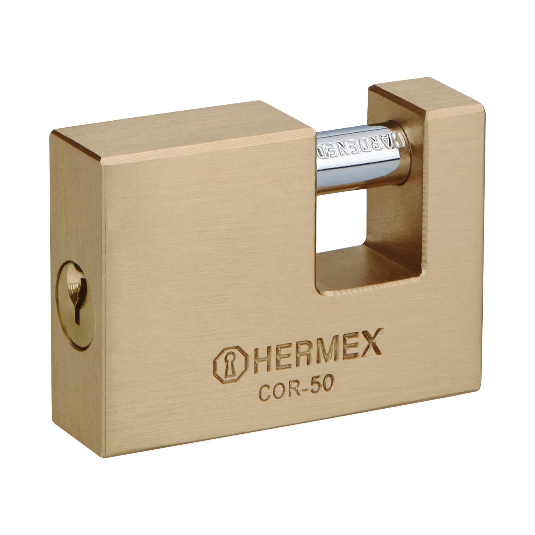 Candado Antipalanca 50mm Hermex Cuerpo de Latón Llave Tradicional