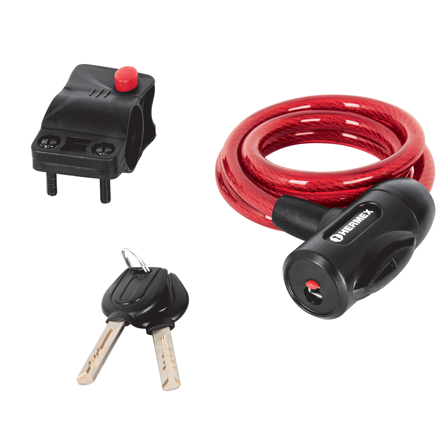 Candado con Llaves Hermex Cb10 color Rojo