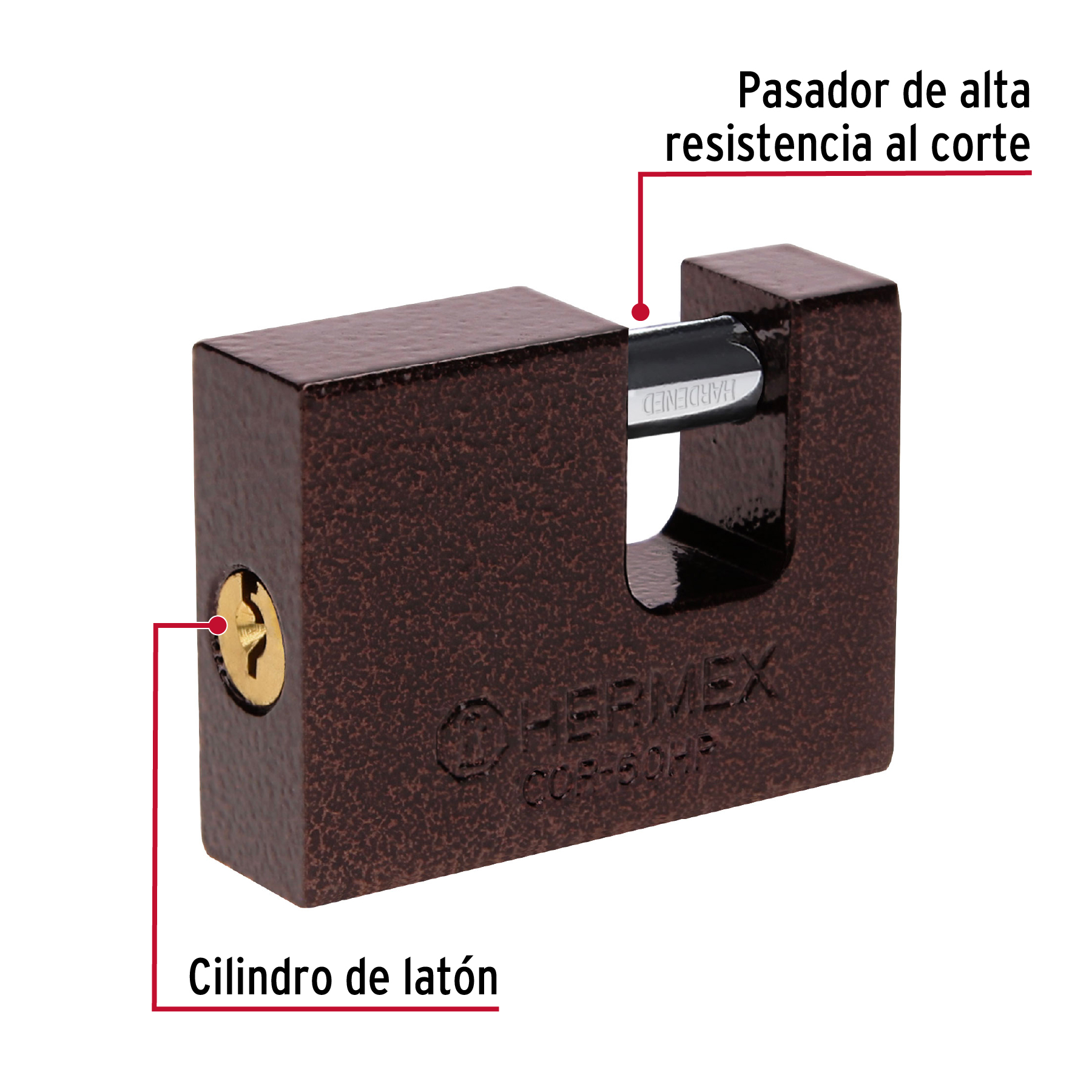 Foto 2 | Candado Antipalanca 50 mm Hermex Basic