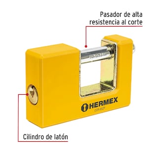 Foto 2 | Candado Antipalanca 85 mm Hermex Basic