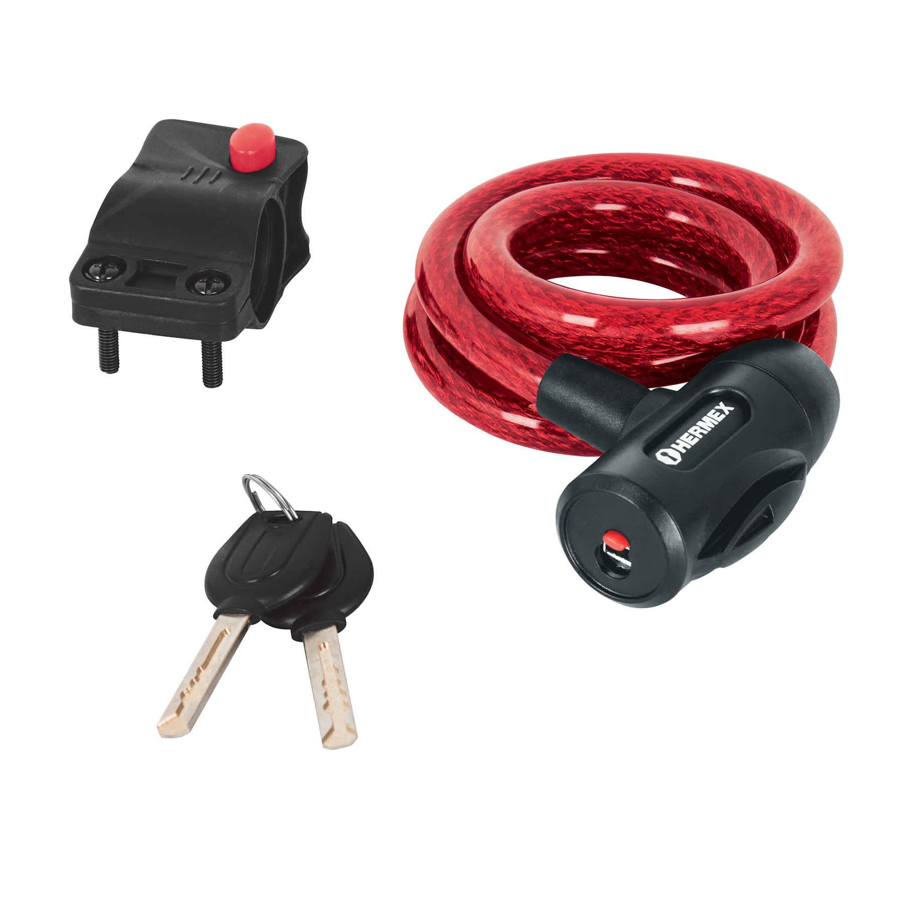 Candado con Llaves Hermex Cb12 color Rojo