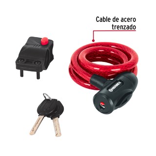 Foto 2 | Candado con Llaves Hermex Cb12 color Rojo