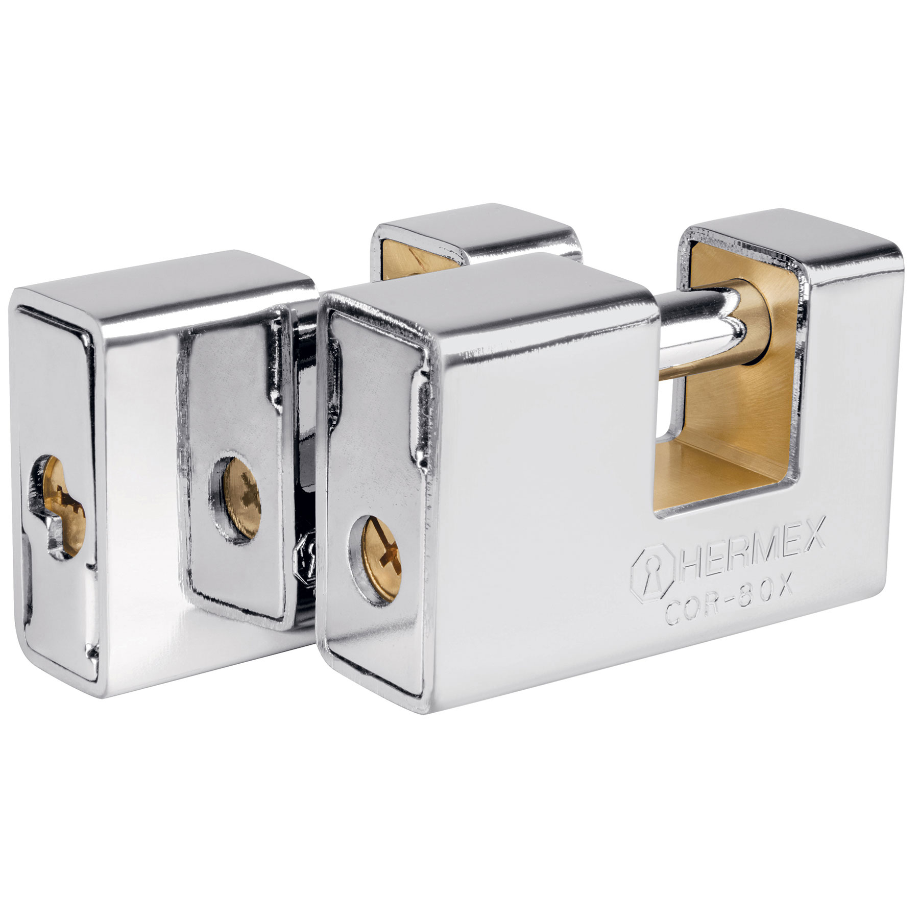 Candado Antipalanca 80 mm Hermex Blindado Llave Tetra