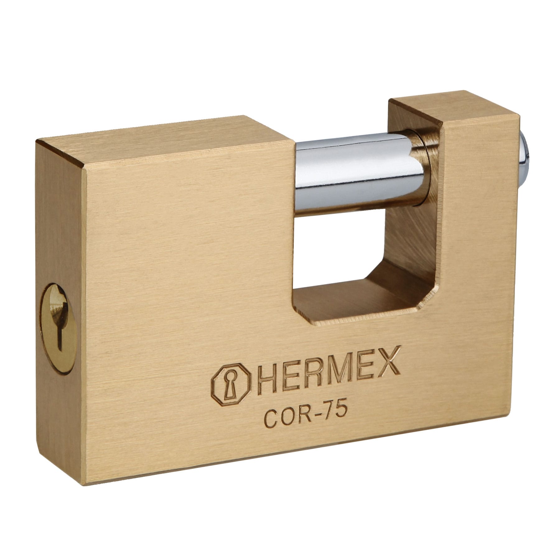 Foto 1 | Candado Antipalanca 75mm Hermex Cuerpo de Latón Llave Tradicional