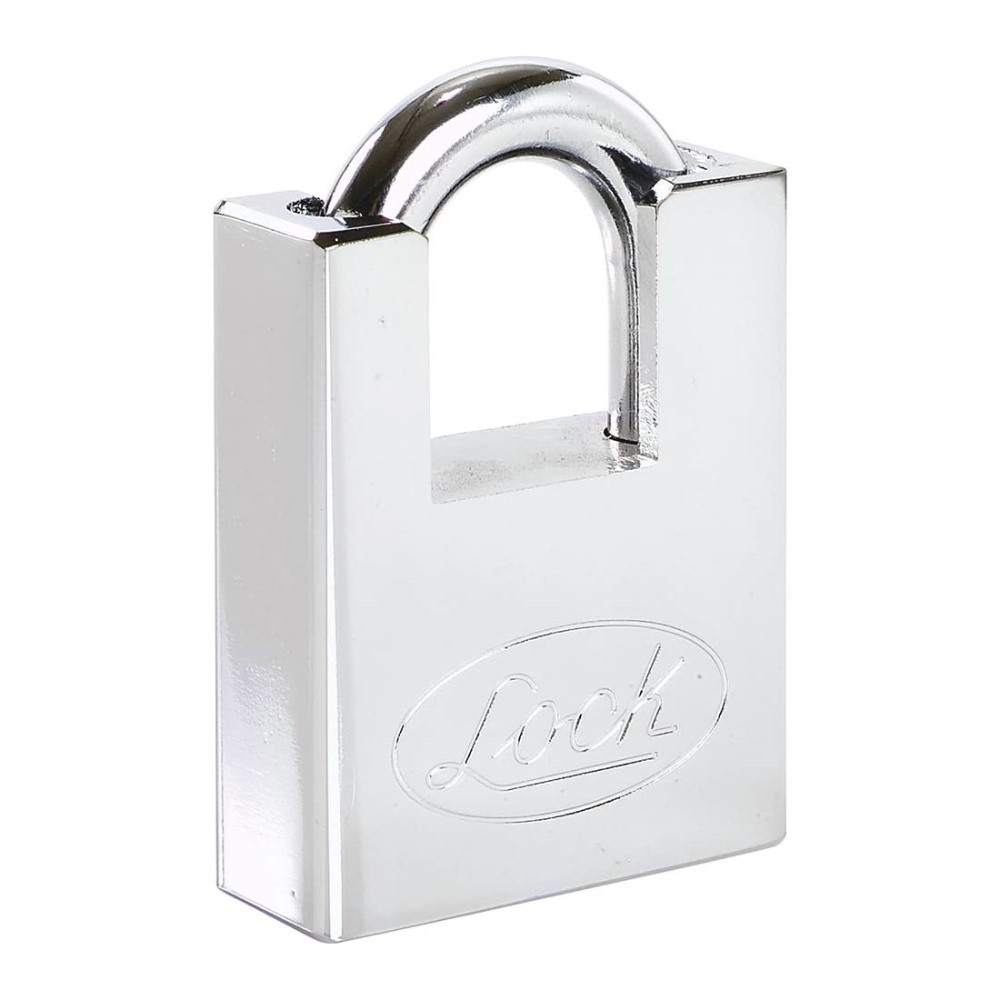 Candado Lock L22A50DCSB color Plata Antipalanca Doble Cerrojo 50 MM Llave Abloy