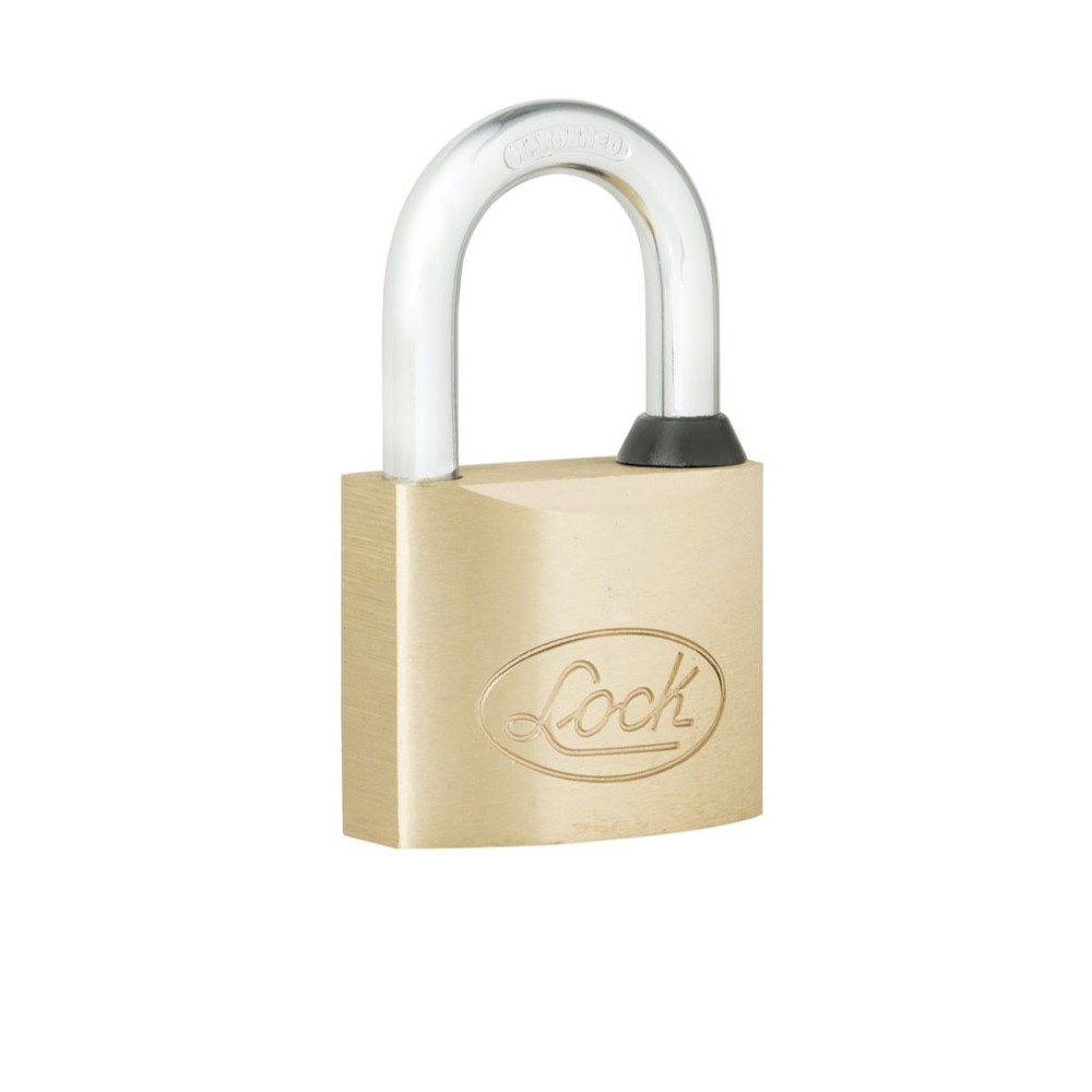 Foto 2 pulgar | Candado Lock L20S60BB Dorado para Cortina Latón Llave Bancaria 60