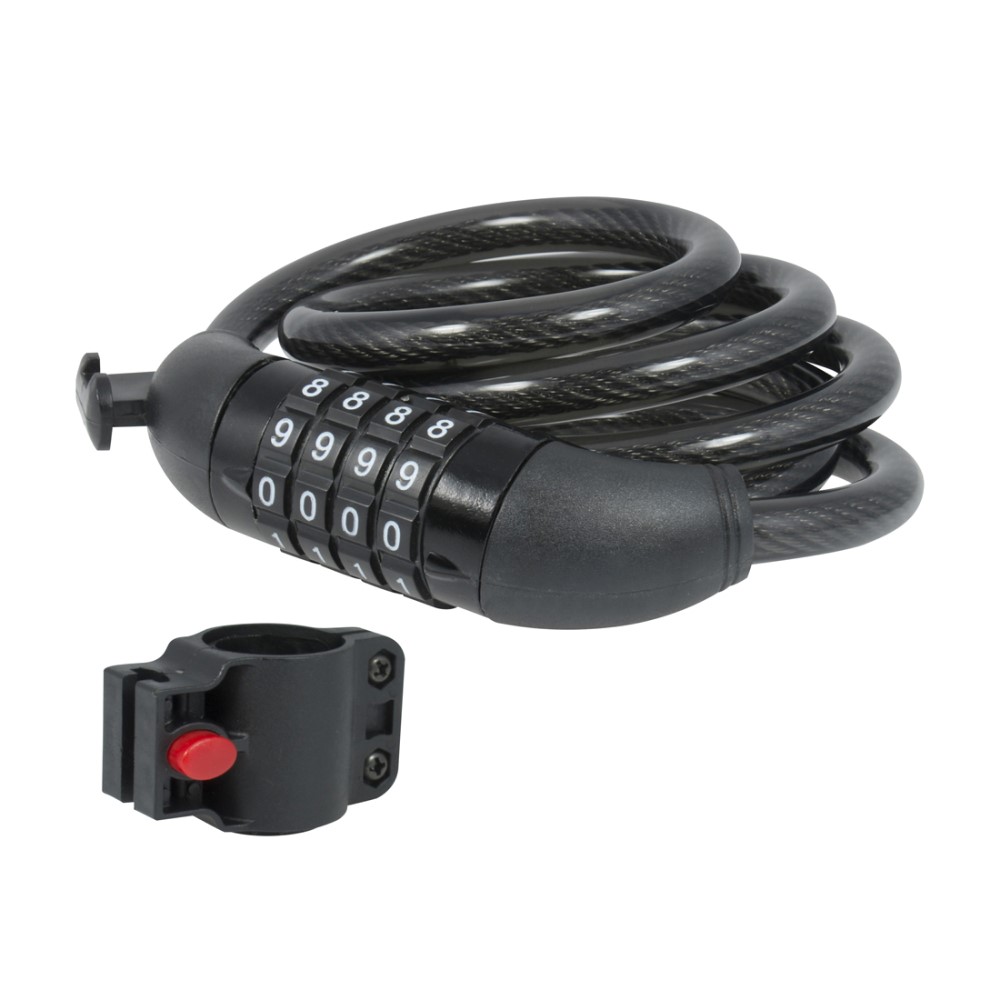 Candado Cable Lock 15CN Negro con Combinación Acero Plástico PVC