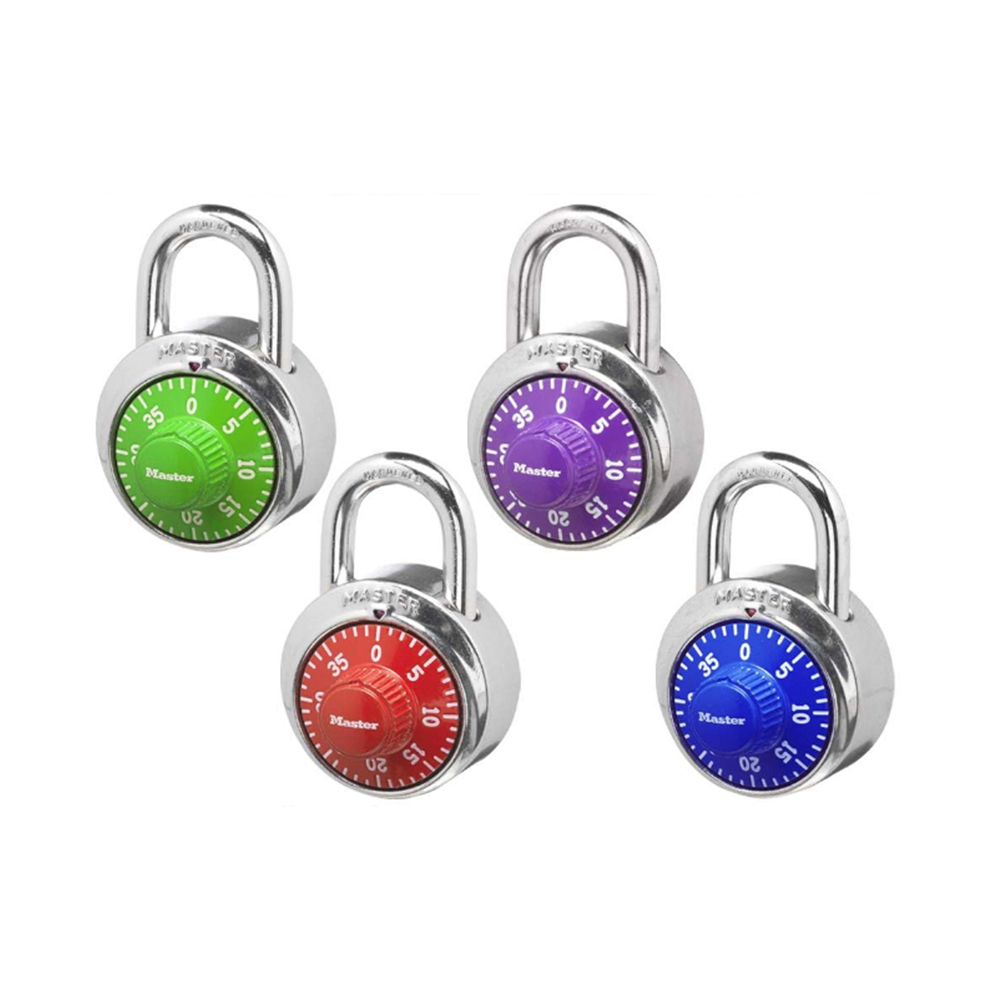 Foto 2 pulgar | Candado de Combinación Master Lock 1505DMX Multicolor 4 Piezas
