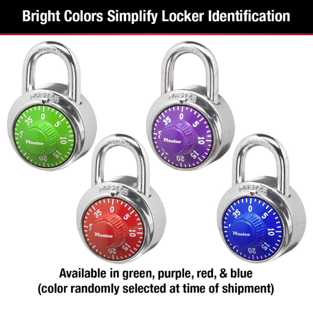 Foto 7 pulgar | Candado de Combinación Master Lock 1505DMX Multicolor 4 Piezas