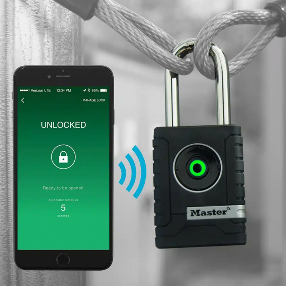 Foto 5 pulgar | Candado Inteligente Master Lock color Negro con Bluetooth