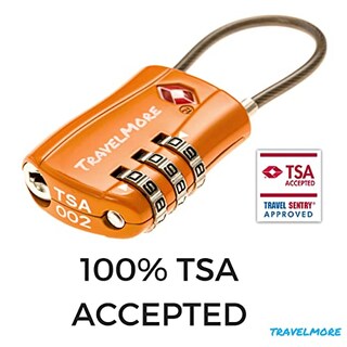 Foto 5 | Venta Internacional- Candado de Combinación TravelMore Anaranjado