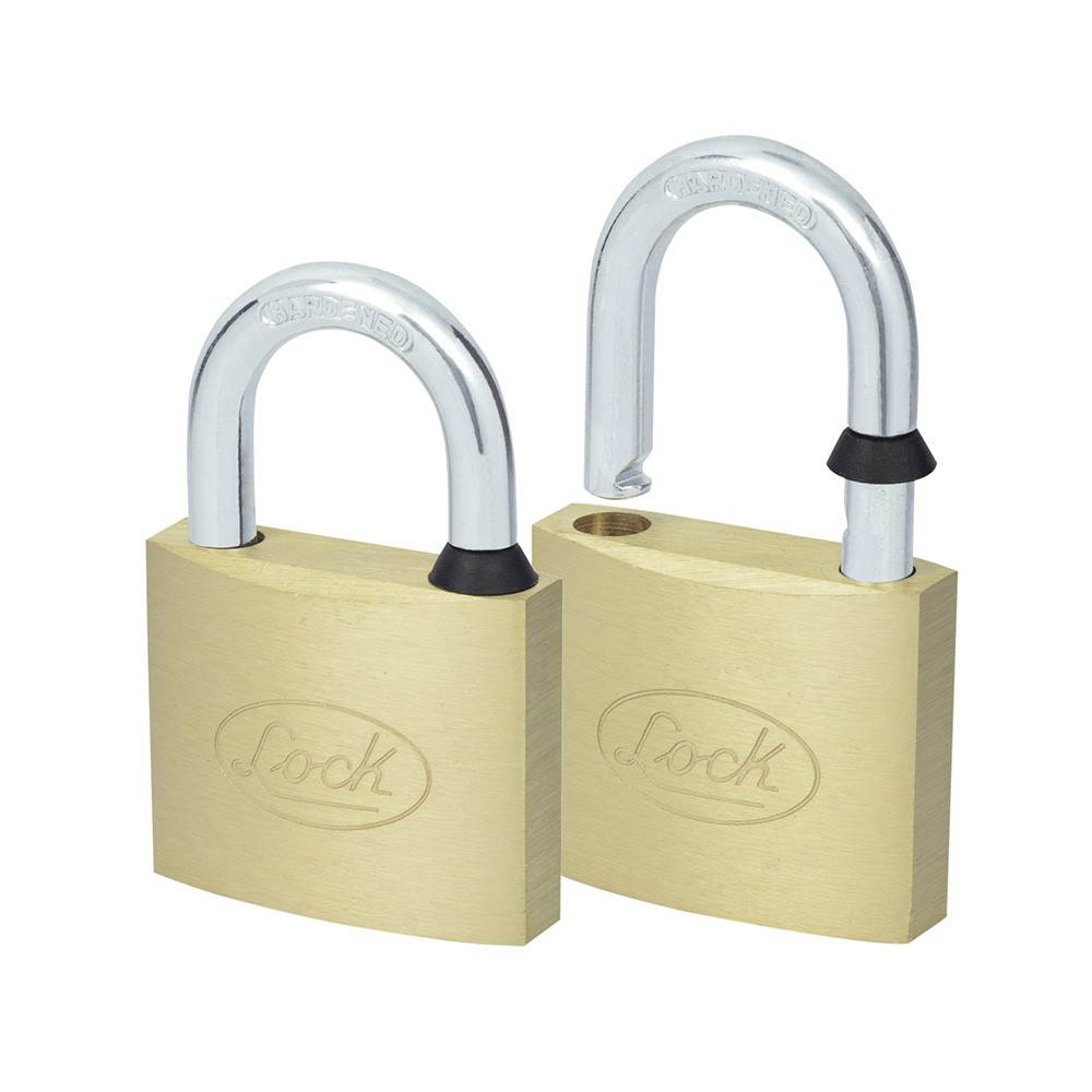 Juego 2 Candados Latón Gancho Corto 40mm Llave Estándar Lock