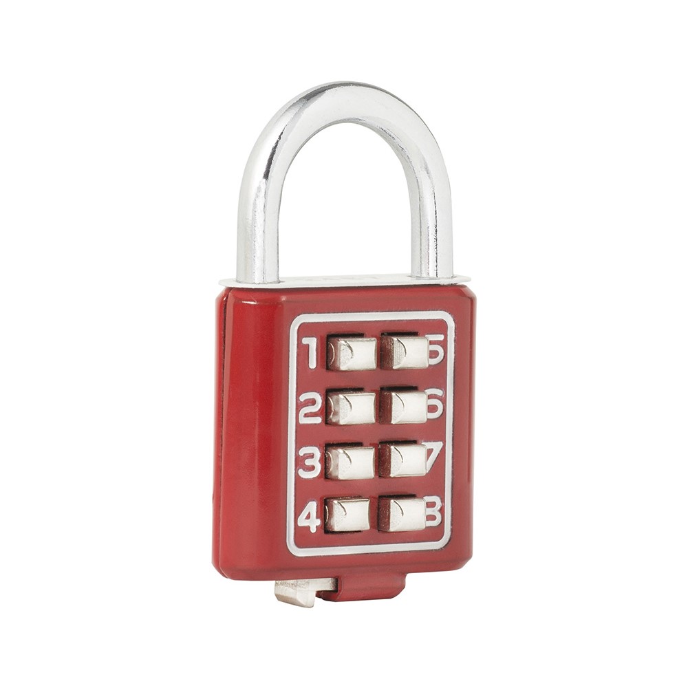 Foto 1 | Candado Combinación Numérica Acero Inoxidable Rojo 35mm Lock