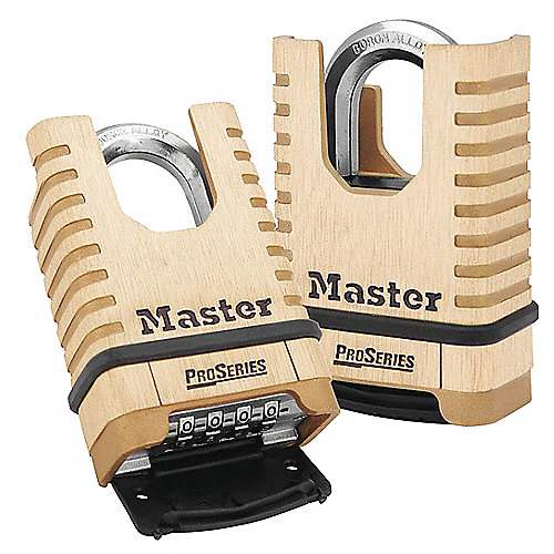 Master Lock, Latón, Candado, Proseries Configure Su Propia Cerradura De Combinación, 2-1/4 Pulg. 1 pieza