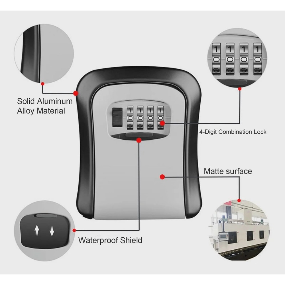 Foto 4 pulgar | Venta Internacional - Caja de Seguridad con Contraseña de 4 Dígitos