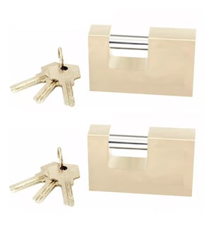 Foto 1 | Candados Cortina Extra Seguridad Lab.G Beige 70 mm 2 Unidades