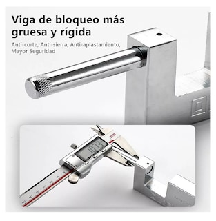 Foto 3 | Candado Cortina Belug Extraseguridad Metálico 80 mm 3 Piezas