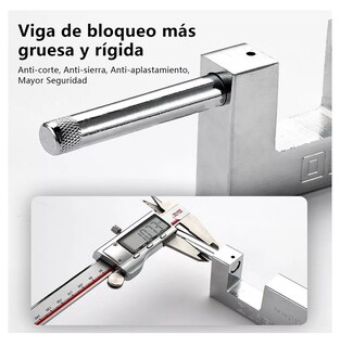 Foto 3 | Candado Cortina Extra Seguridad Métálico 80mm 3 Pzs Plata