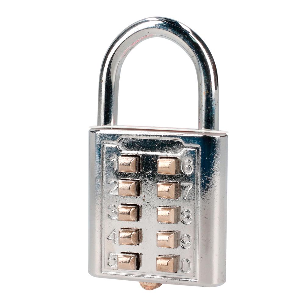 Candado De Seguridad Acero Cromado De Combinacion 40 Mm Lock