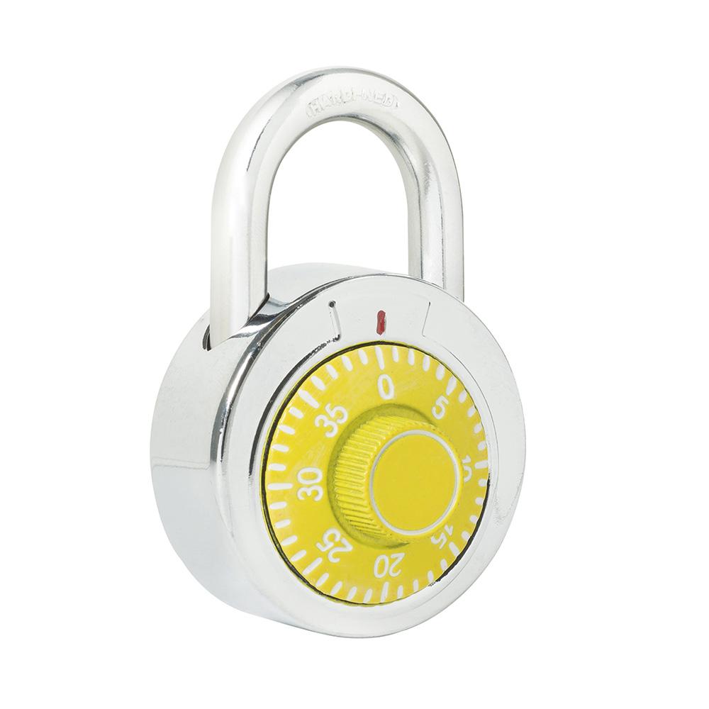 Foto 1 | Candado De Seguridad Combinacion De Disco Amarillo 50mm Lock