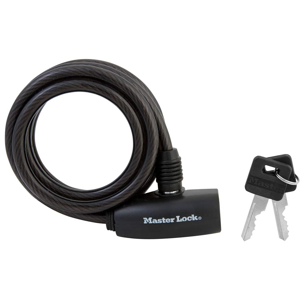 Foto 2 pulgar | Cable Lock Master Lock 8126d De 1,8 M X 8 Mm Con Llave Negra - Venta Internacional.