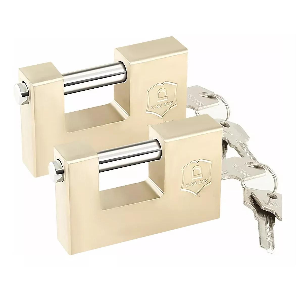 Foto 2 pulgar | 2 Piezas Candados Cortina Extra Seguridad Antirrobo Eo Safe Imports Esi-15626 Beige