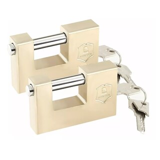 Foto 1 | 2 Piezas Candados Cortina Extra Seguridad Antirrobo Eo Safe Imports Esi-15626 Beige