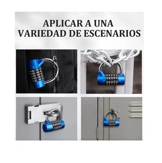 Foto 2 | Candado Mecánico Belug Azul de 5 Dígitos
