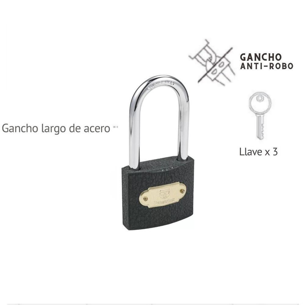 Foto 3 pulgar | Candado Cuerpo Hierro Fumetax Gancho Largo 32mm Sw-5502l3204