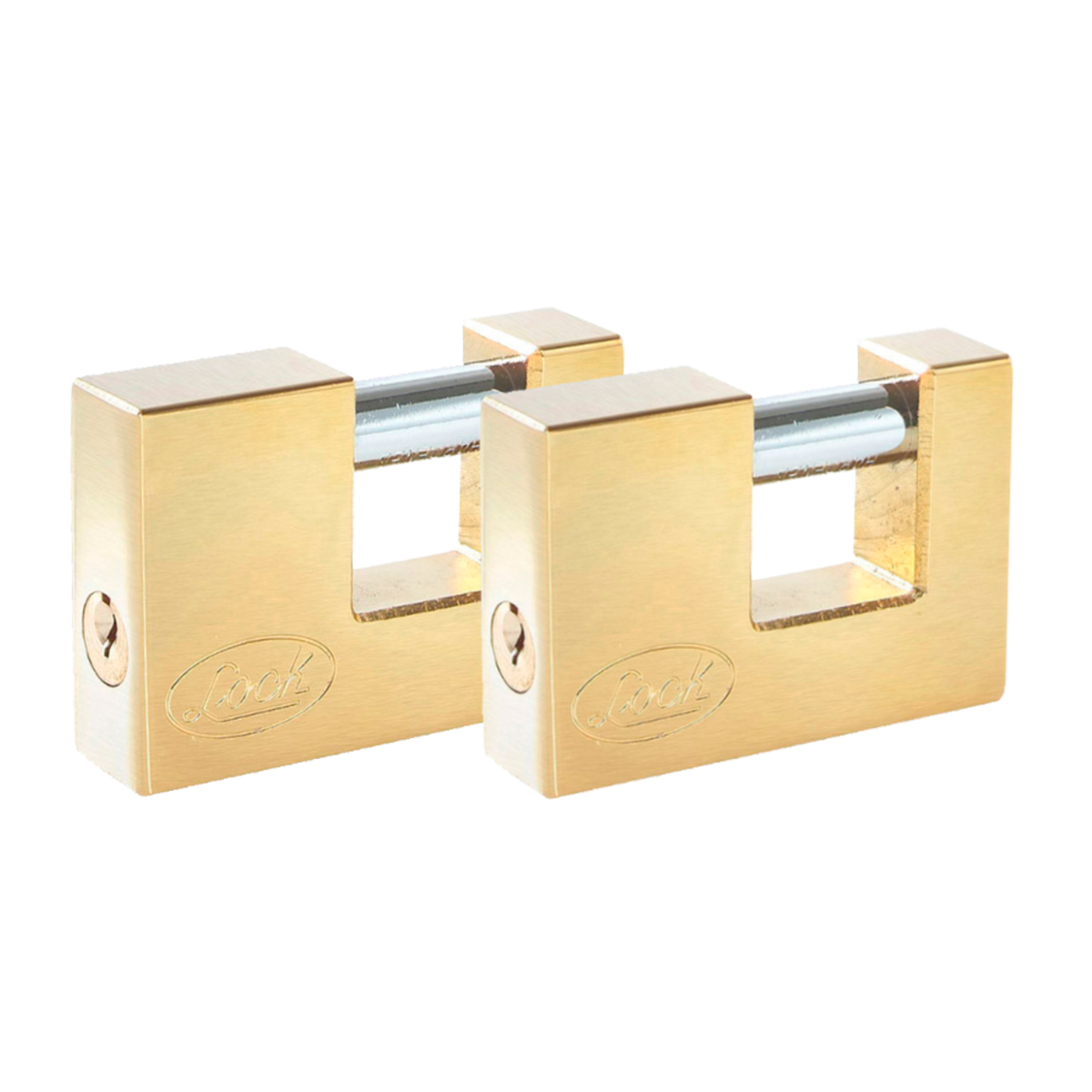 Foto 1 | Juego De Candados Para Cortina 80 Mm, Latón Brillante, Llave Estándar, 2 Piezas Lock