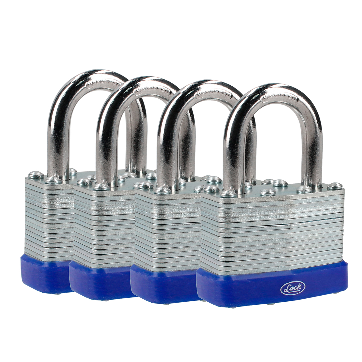Juego De Candados Laminados 40 Mm, Llave Estándar, 4 Piezas Lock