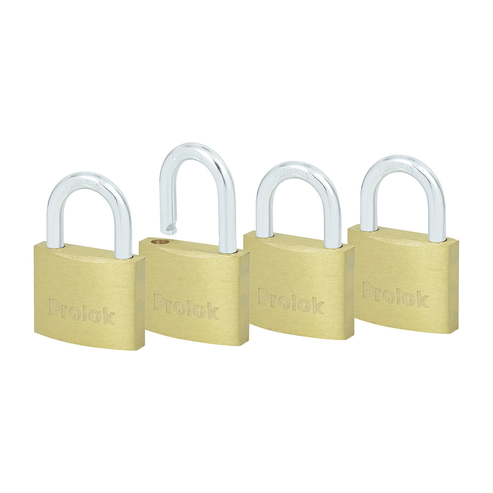 Juego De Candados De Latón Cortos 40 Mm, Llave Estándar, 4 Piezas Prolok