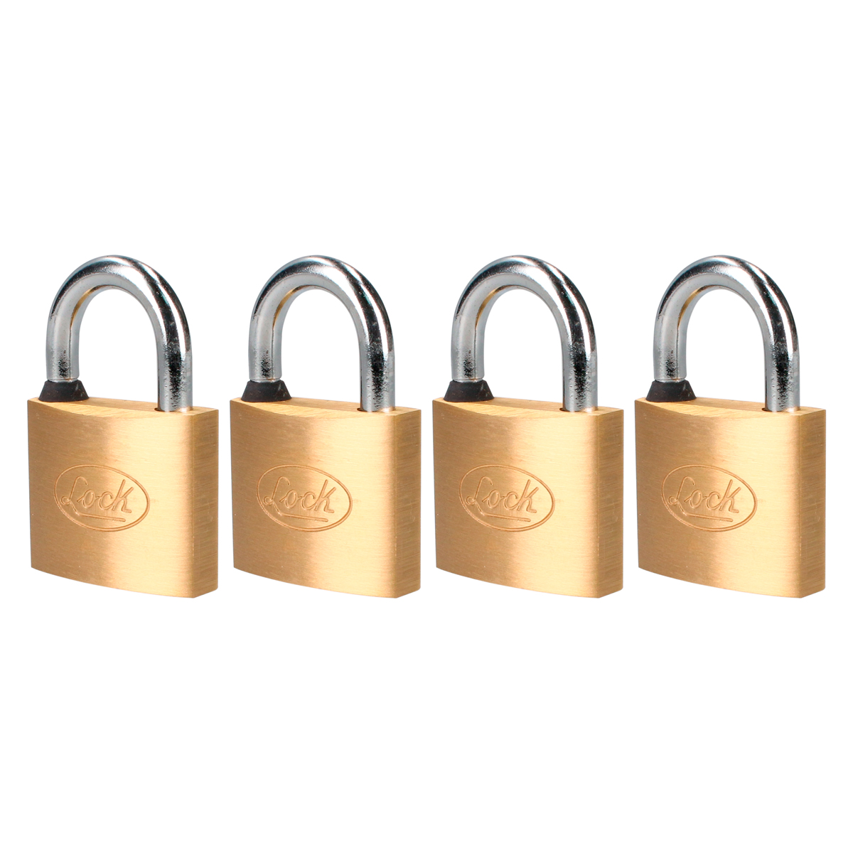 Foto 1 | Juego De Candados De Latón Cortos 40 Mm, Llave Estándar, 4 Piezas Lock