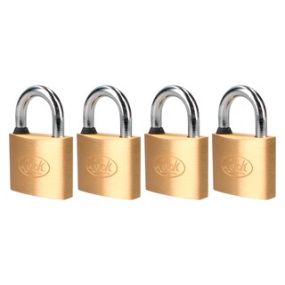 Foto 1 | Juego De Candados De Latón Cortos 40 Mm, Llave Estándar, 4 Piezas Lock