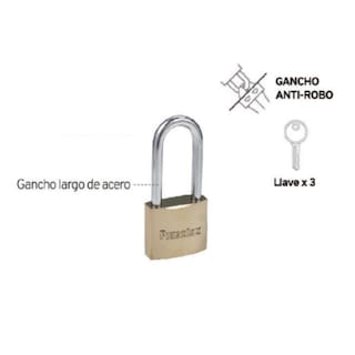 Foto 2 | Candado Fumetax 50mm Latón Dorado Gancho Largo